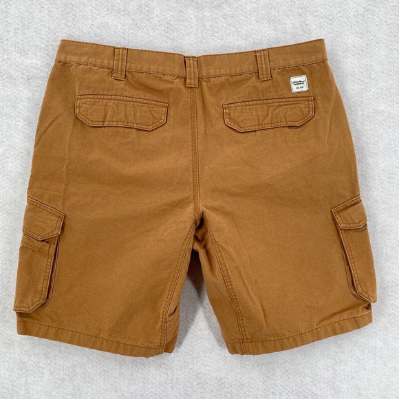 Eddie Bauer Workwear Ripstop Cargo Shorts Men 38 Beige Utility 10" Inseam Hiking - Picture 2 of 14